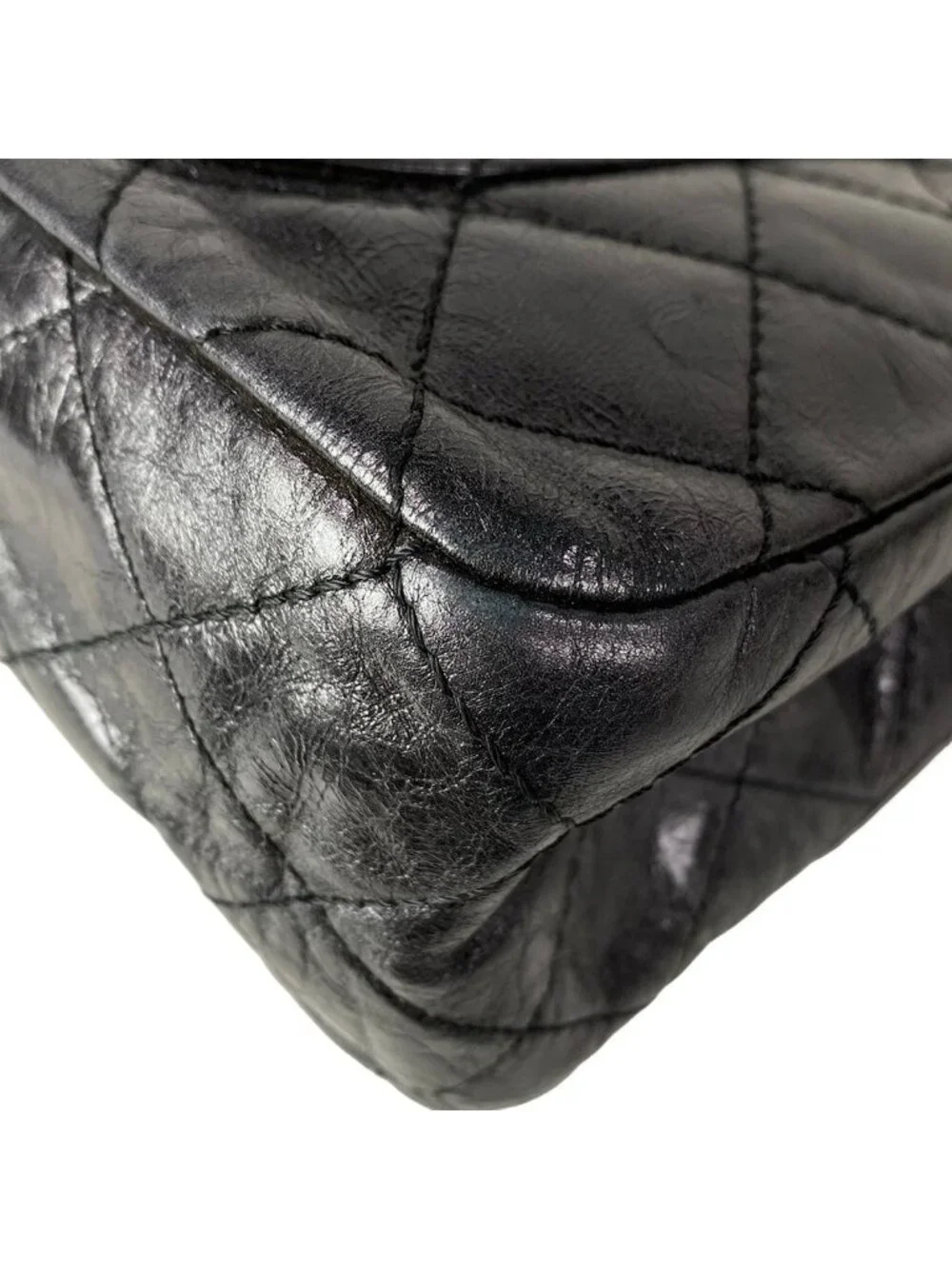 Chanel Shoulder Bag 2.55 Quilted Black Mademoiselle Chain Double Flap